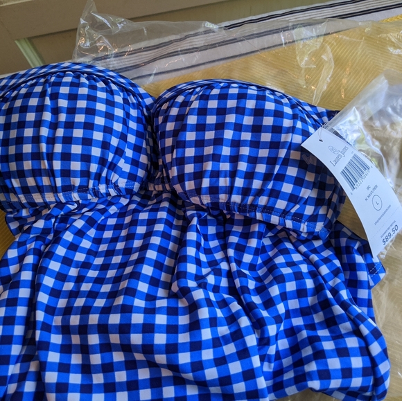 ✅️ NWT. Lauren James Navy/Periwinkle blue gingham - Picture 3 of 5